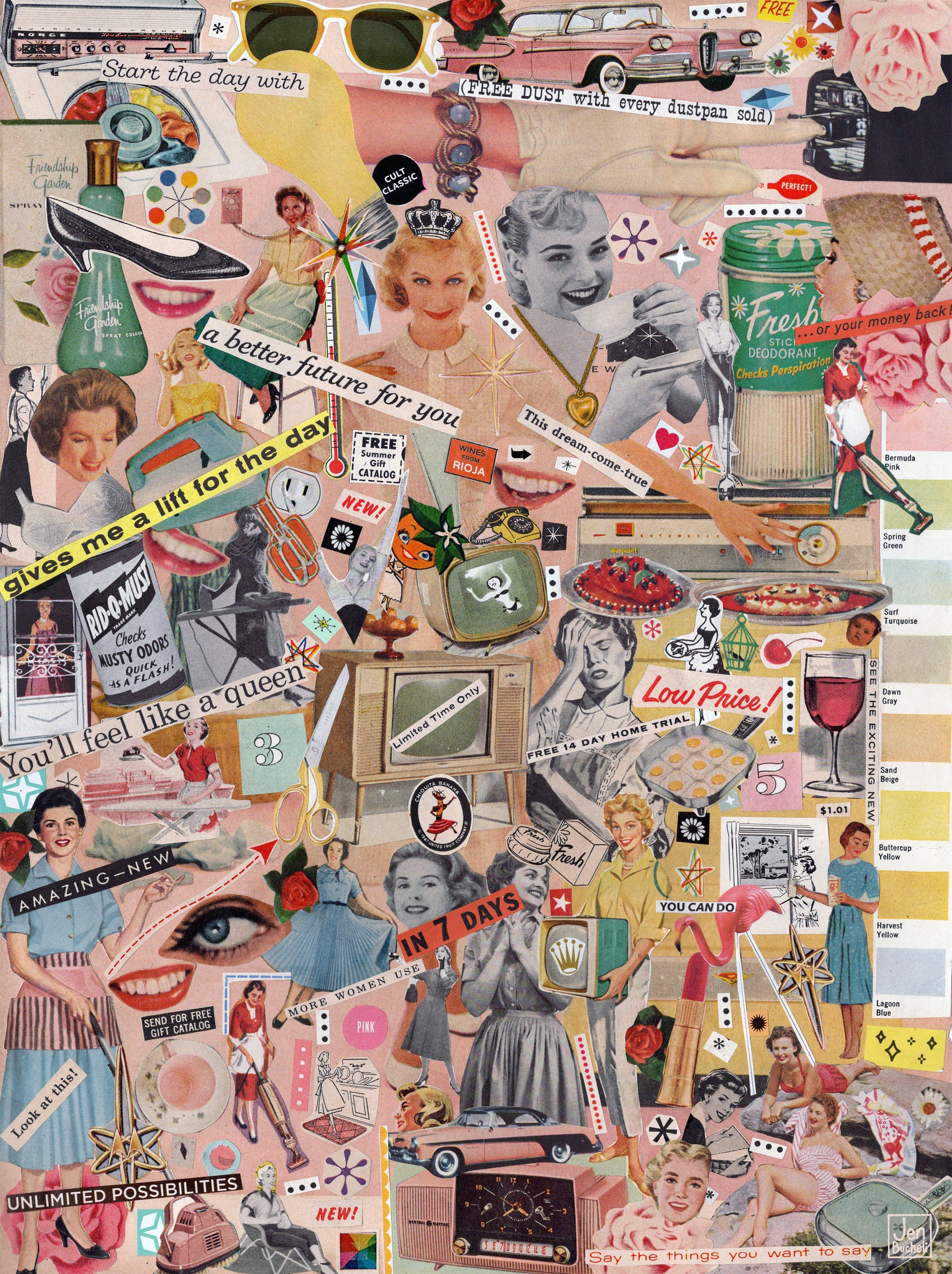 Vintage Housewives Collage Art Print – Amaya Jade and Co Vintage Housewives Collage Art Print – Amaya Jade and Co