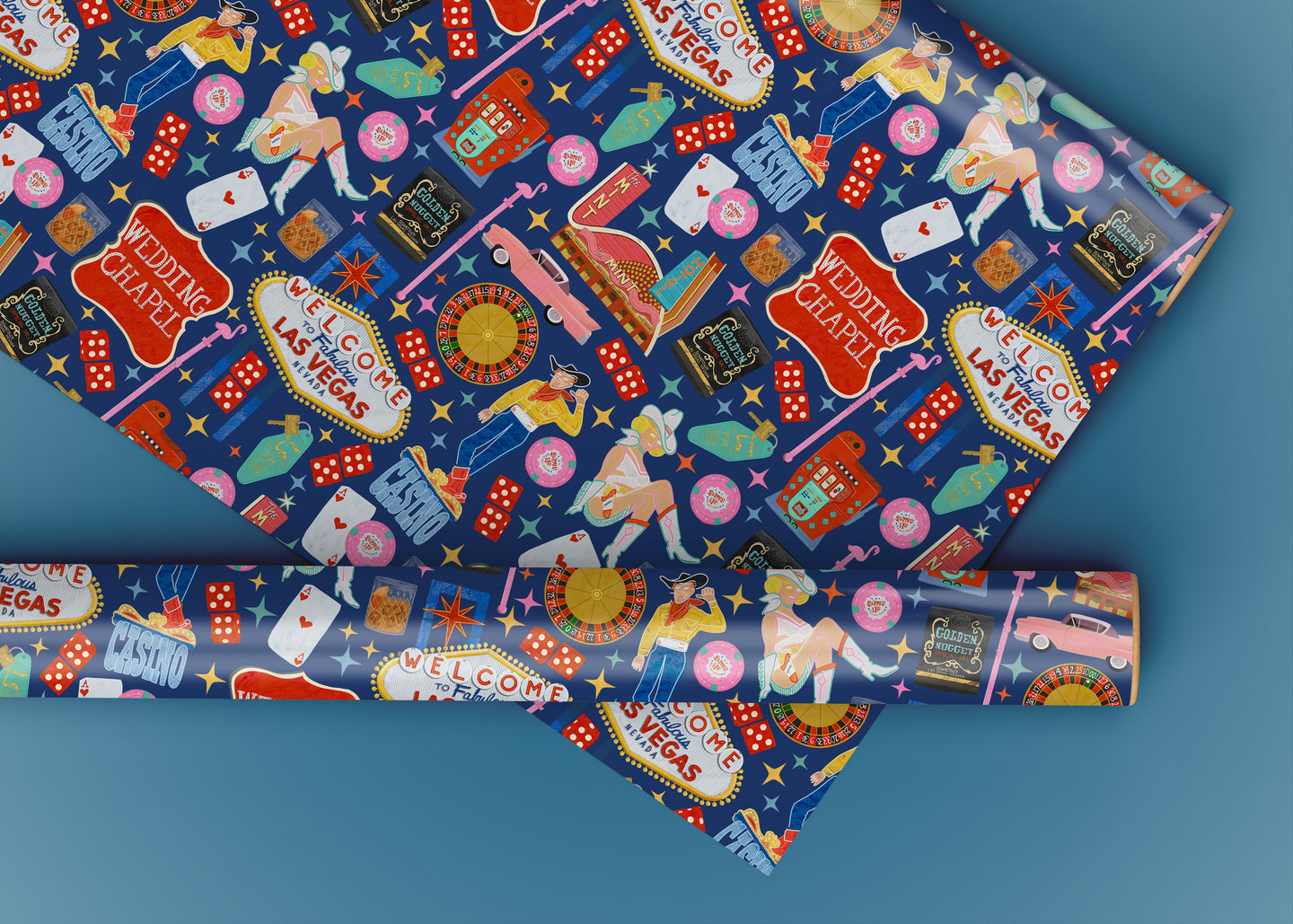 Vintage Las Vegas Wrapping Paper