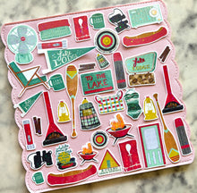 Load image into Gallery viewer, Vintage Lake Lodge Sticker Pack Holographic Vinyl
