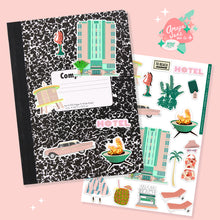 Load image into Gallery viewer, Vintage Miami Vacation Art Sticker Set
