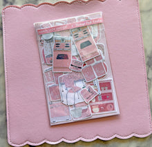 Load image into Gallery viewer, Vintage Pink Kitchen Sticker Pack Holographic Vinyl
