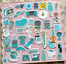 Load image into Gallery viewer, Vintage Turquoise Things Sticker Pack Holographic Vinyl

