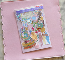 Load image into Gallery viewer, Vintage Easter Sticker Pack Holographic Vinyl
