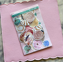 Load image into Gallery viewer, Watercolor Shells Holographic Vinyl Sticker Pack
