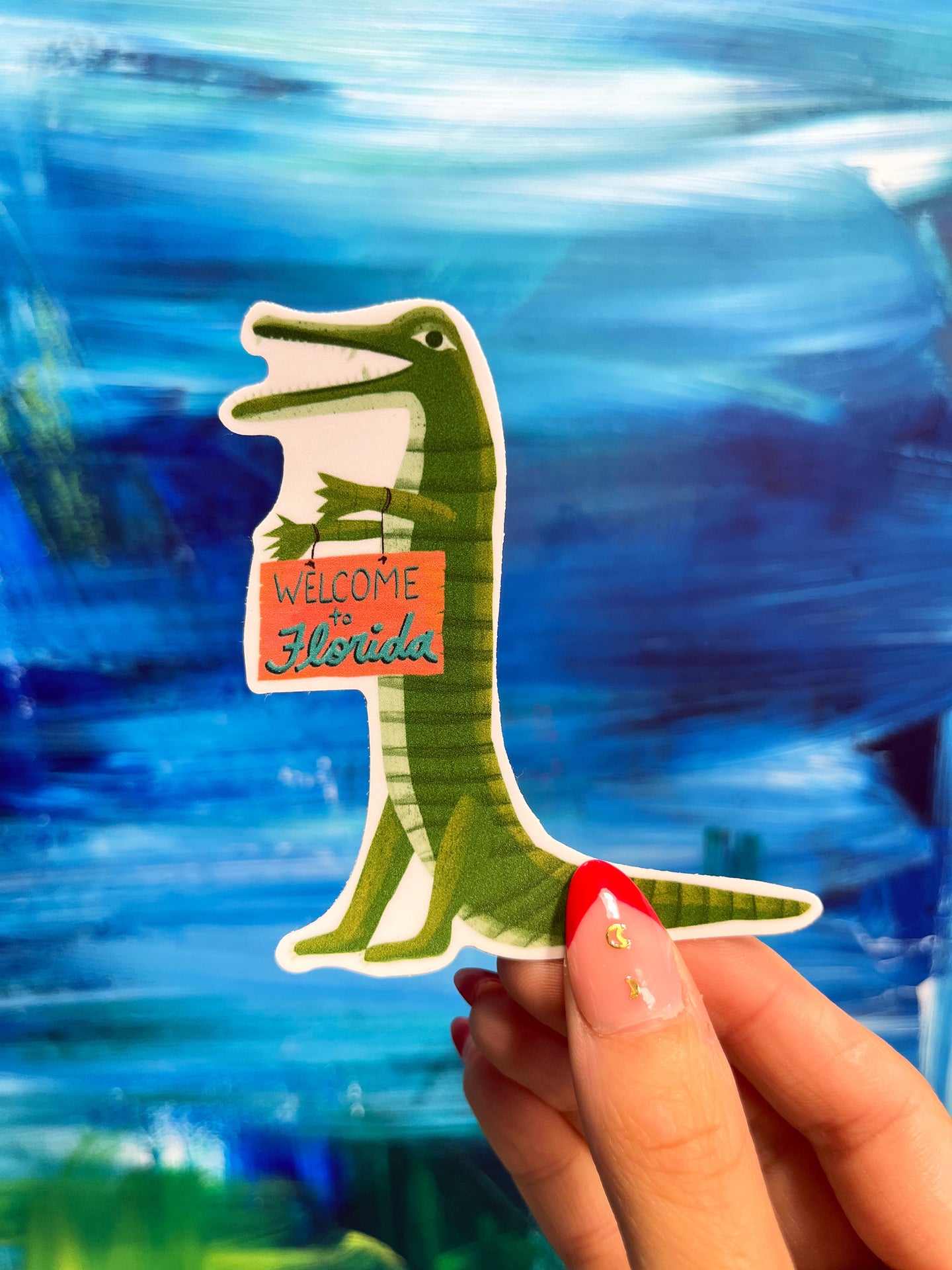 Welcome to Florida Alligator Vinyl Sticker
