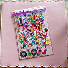 Load image into Gallery viewer, 80s Charms Sticker Pack Holographic Vinyl
