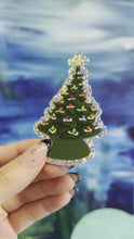 Load and play video in Gallery viewer, Vintage Ceramic Christmas Tree Vinyl Glitter Sticker

