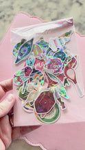 Load and play video in Gallery viewer, Vintage Glass Ornaments Sticker Pack Holographic Vinyl
