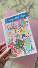 Load and play video in Gallery viewer, Vintage Las Vegas Art Sticker Pack Holographic Vinyl
