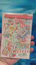 Load and play video in Gallery viewer, 80s Christmas Ornaments Holographic Vinyl Sticker Pack
