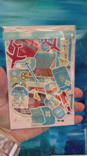 Load and play video in Gallery viewer, Vintage Airline Travel Sticker Pack Holographic Vinyl

