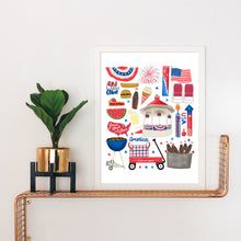 Load image into Gallery viewer, Hometown 4th of July Original Art Print
