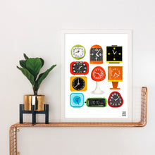 Load image into Gallery viewer, 60&#39;s and 70&#39;s Clocks Print
