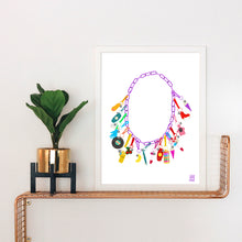 Load image into Gallery viewer, 80&#39;s Charm Necklace Art Print
