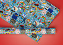 Load image into Gallery viewer, 80&#39;s Rainbow Things Specialty Art Wrapping Paper One of a Kind
