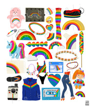 Load image into Gallery viewer, 80&#39;s Rainbow Things Art Print
