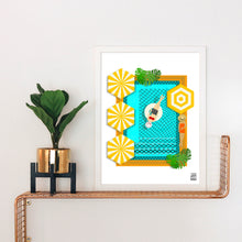 Load image into Gallery viewer, Checkered Pool Art Print
