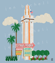 Load image into Gallery viewer, Clermont, Florida Citrus Tower Art Print
