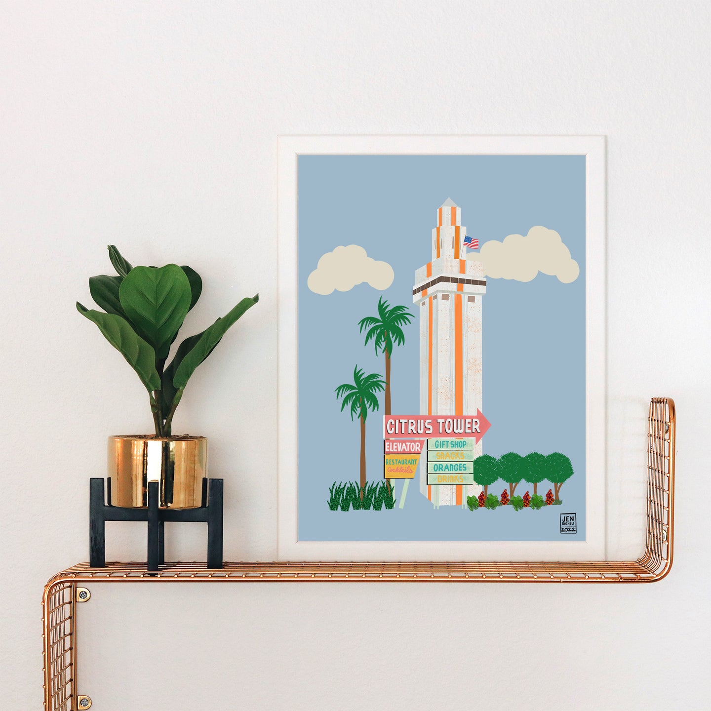 Clermont, Florida Citrus Tower Art Print