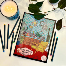 Load image into Gallery viewer, Mid Century Modern Home Coloring Book

