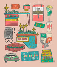 Load image into Gallery viewer, Drive In Theater Memories Art Print
