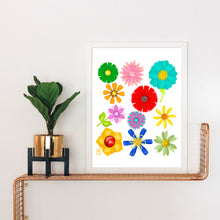 Load image into Gallery viewer, Enamel Flower Pin Collection Art Print

