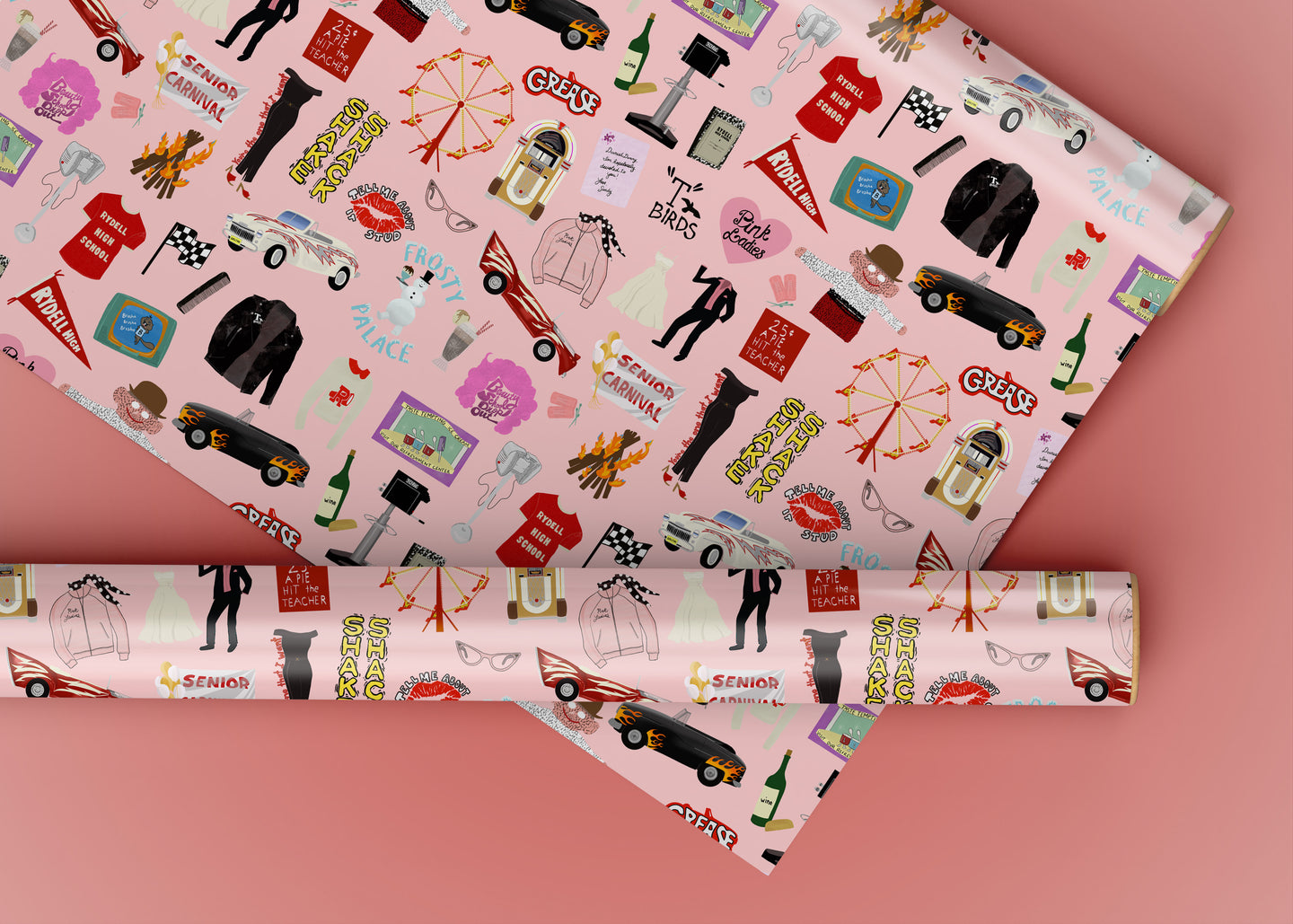 Grease Specialty Art Wrapping Paper One of a Kind