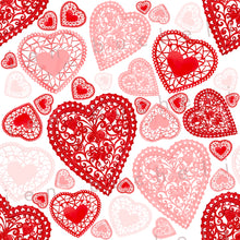 Load image into Gallery viewer, Valentine Heart Doilies Specialty Art Wrapping Paper One of a Kind
