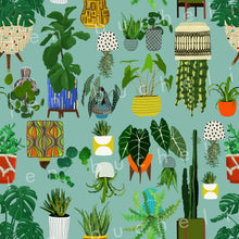 Load image into Gallery viewer, Mid Century Modern Plants Specialty Art Wrapping Paper One of a Kind

