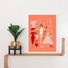 Load image into Gallery viewer, Margie&#39;s Valentine&#39;s Fashions Paperdoll Art Print
