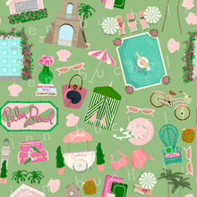 Load image into Gallery viewer, Palm Beach Green Specialty Art Wrapping Paper One of a Kind
