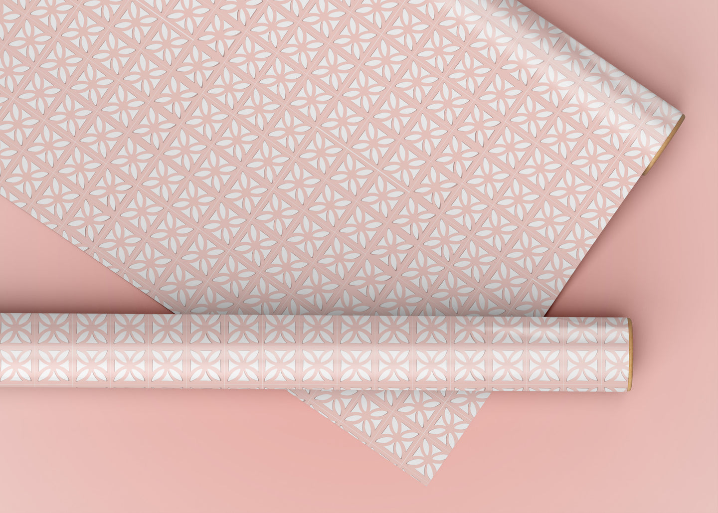 Pink Breeze Block Wrapping Paper