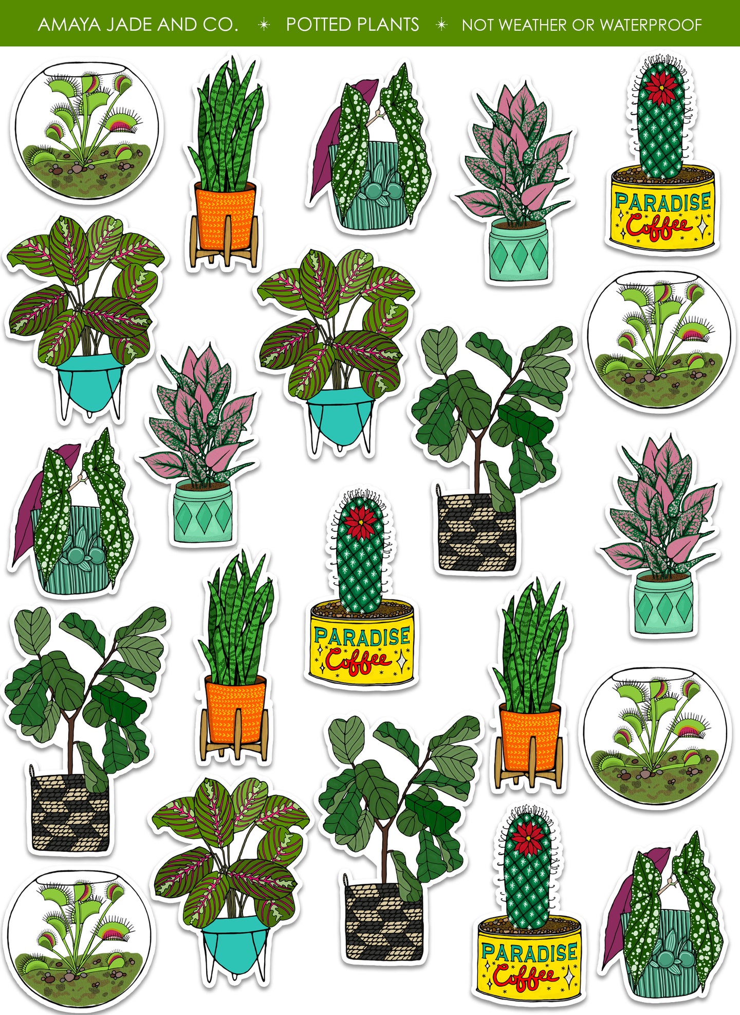 Potted Plants Sticker Set