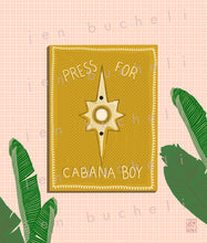 Load image into Gallery viewer, Press For Cabana Boy Doorbell Art Print
