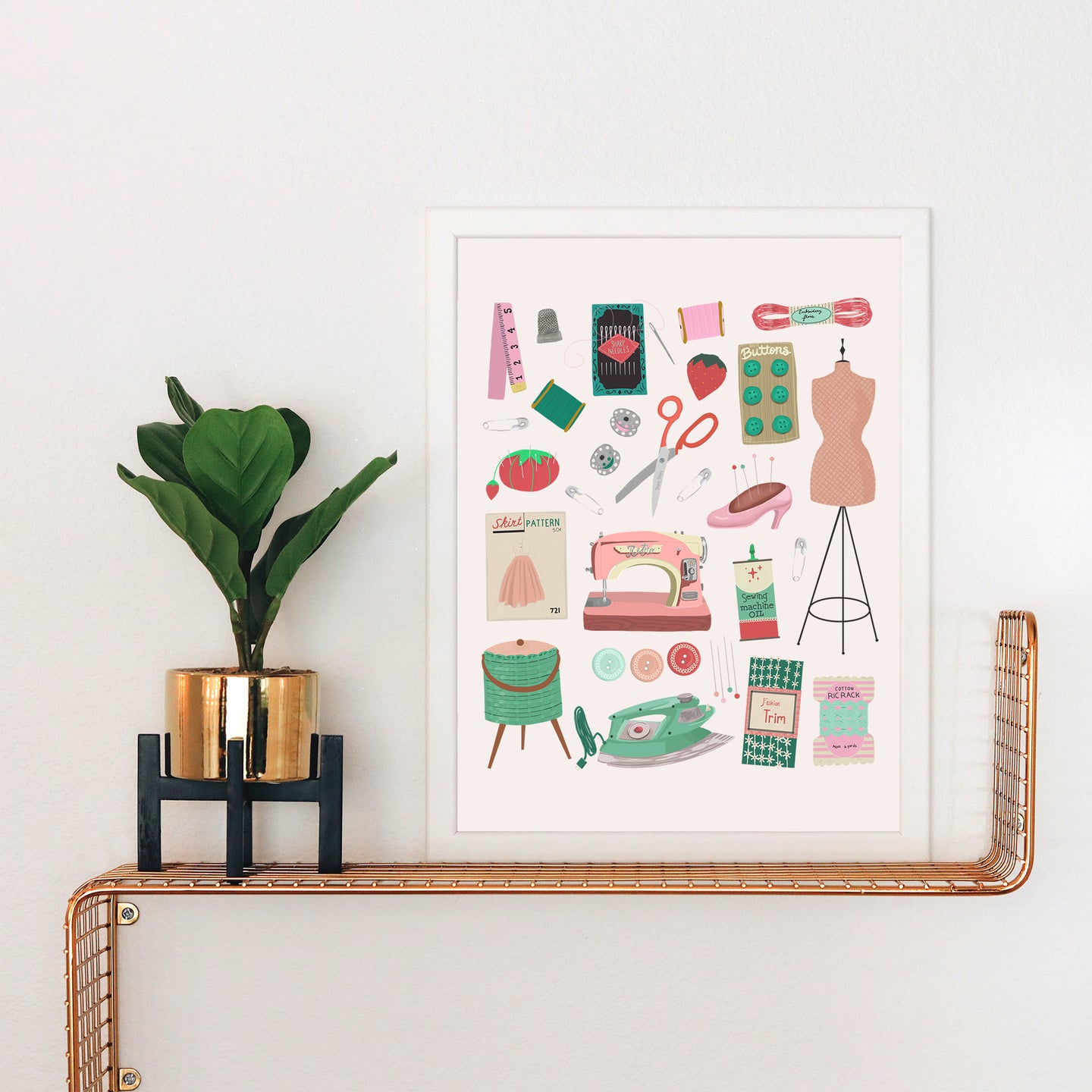 Sewing Tools and Notions Art Print