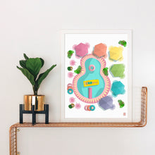 Load image into Gallery viewer, Summer Sorbet Rainbow Pool Art Print
