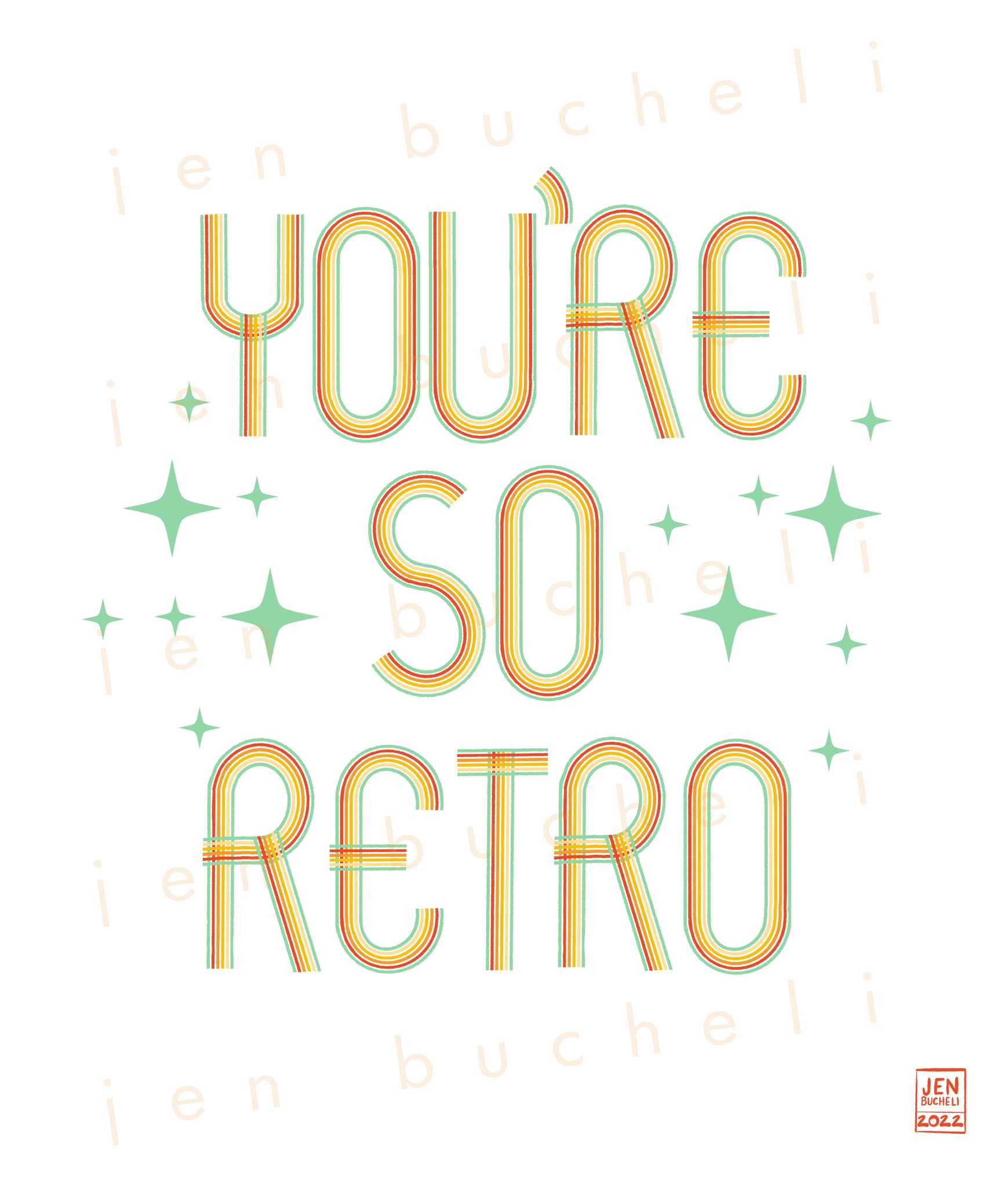You're So Retro Art Print – Amaya Jade and Co