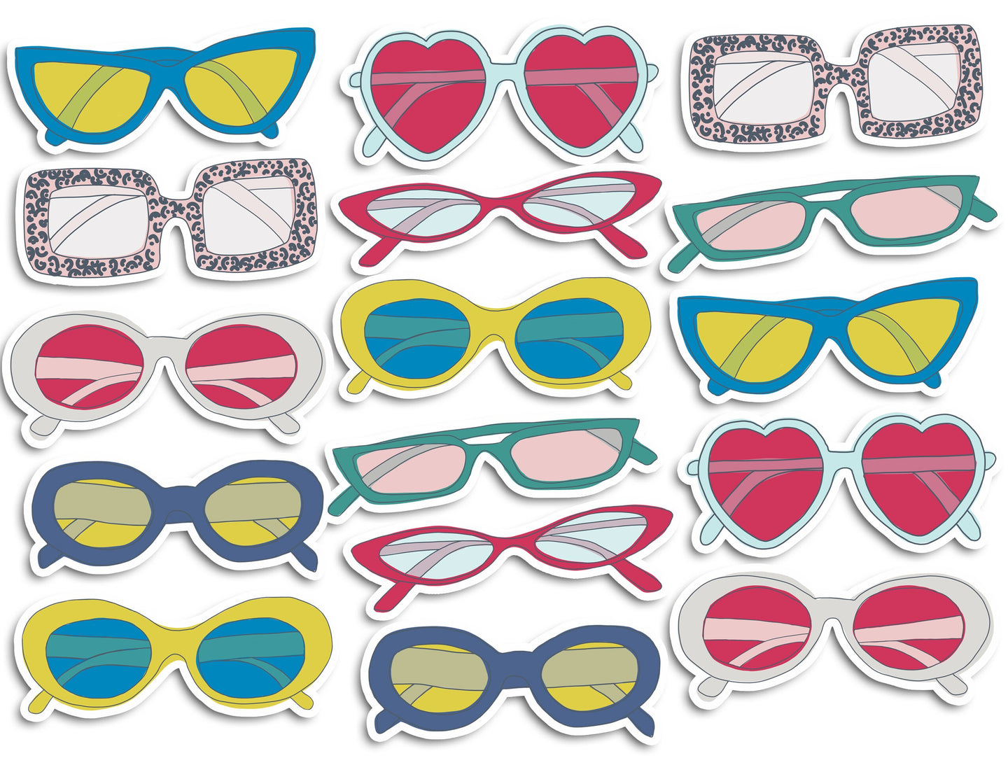 Mod Sunglasses Sticker Set