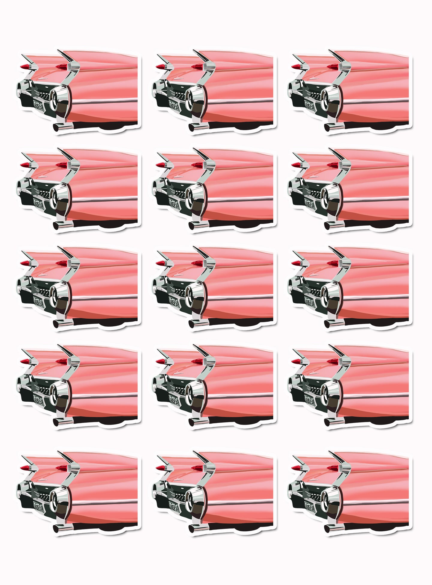 Pink Cadillac Sticker Set