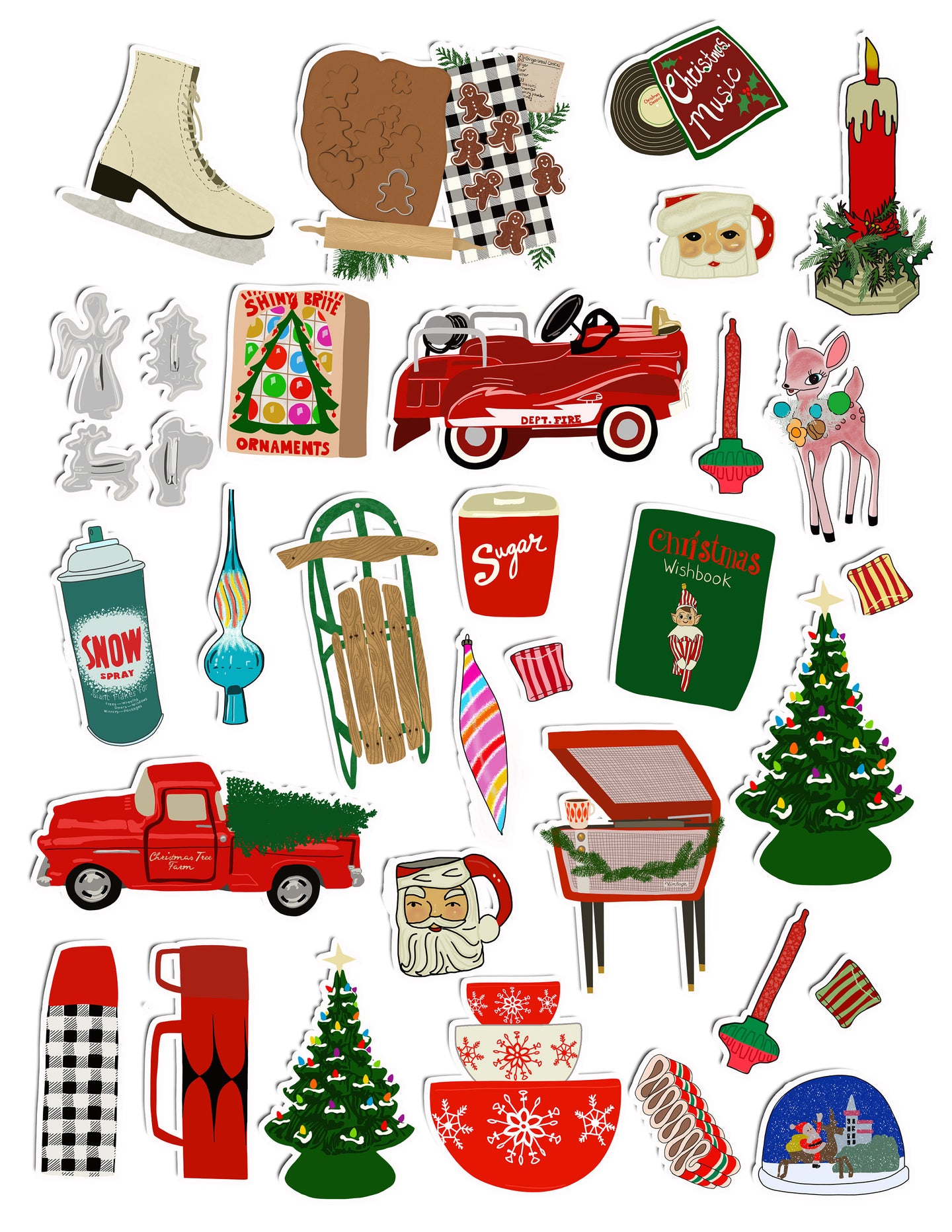 Christmas Nostalgia Art Sticker Set