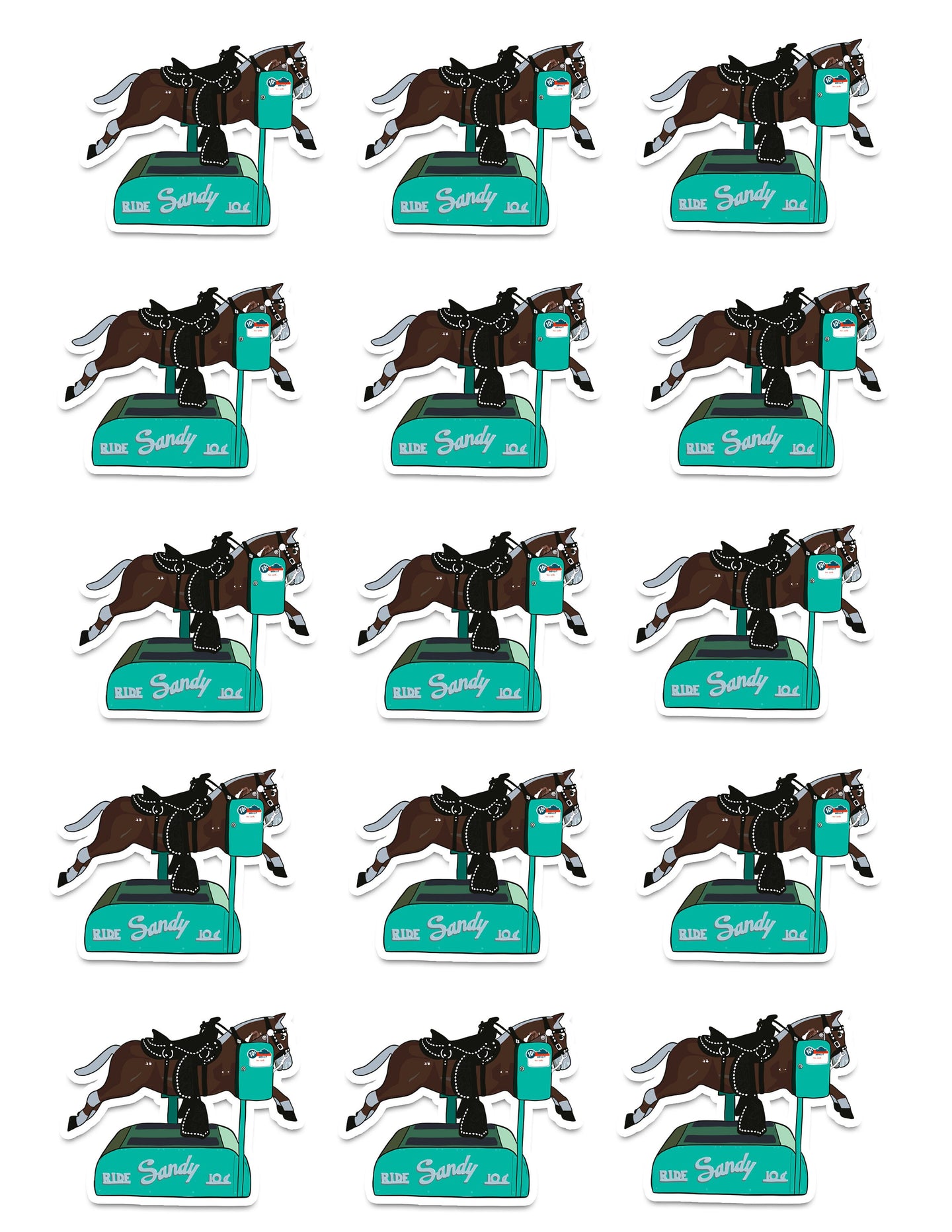 Sandy the Horse Art Sticker Set – Amaya Jade and Co