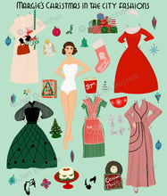 Load image into Gallery viewer, Margie&#39;s Christmas in the City Fashions Cards w/envelopes Set of 6
