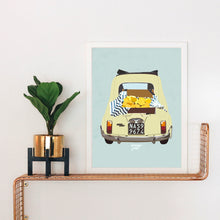 Load image into Gallery viewer, Yellow Fiat Art Print
