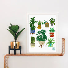 Load image into Gallery viewer, Mid Century Modern Pottery and Plants Art Print
