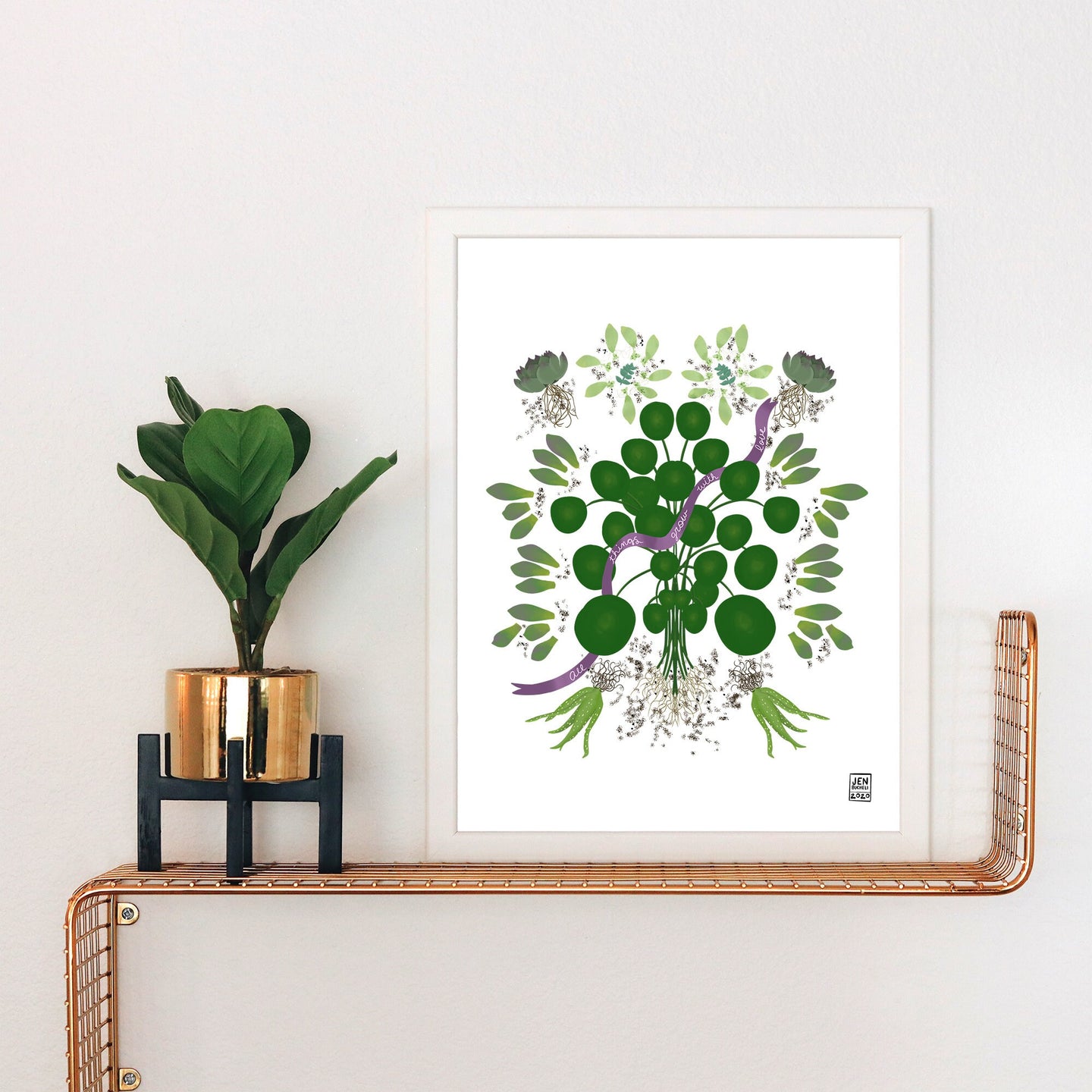 All Things Grow With Love Art Print