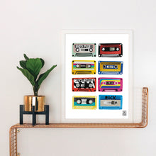 Load image into Gallery viewer, Mix Tapes Collage Print
