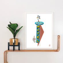 Load image into Gallery viewer, Holiday Lodge Motel Vintage Sign Art Print
