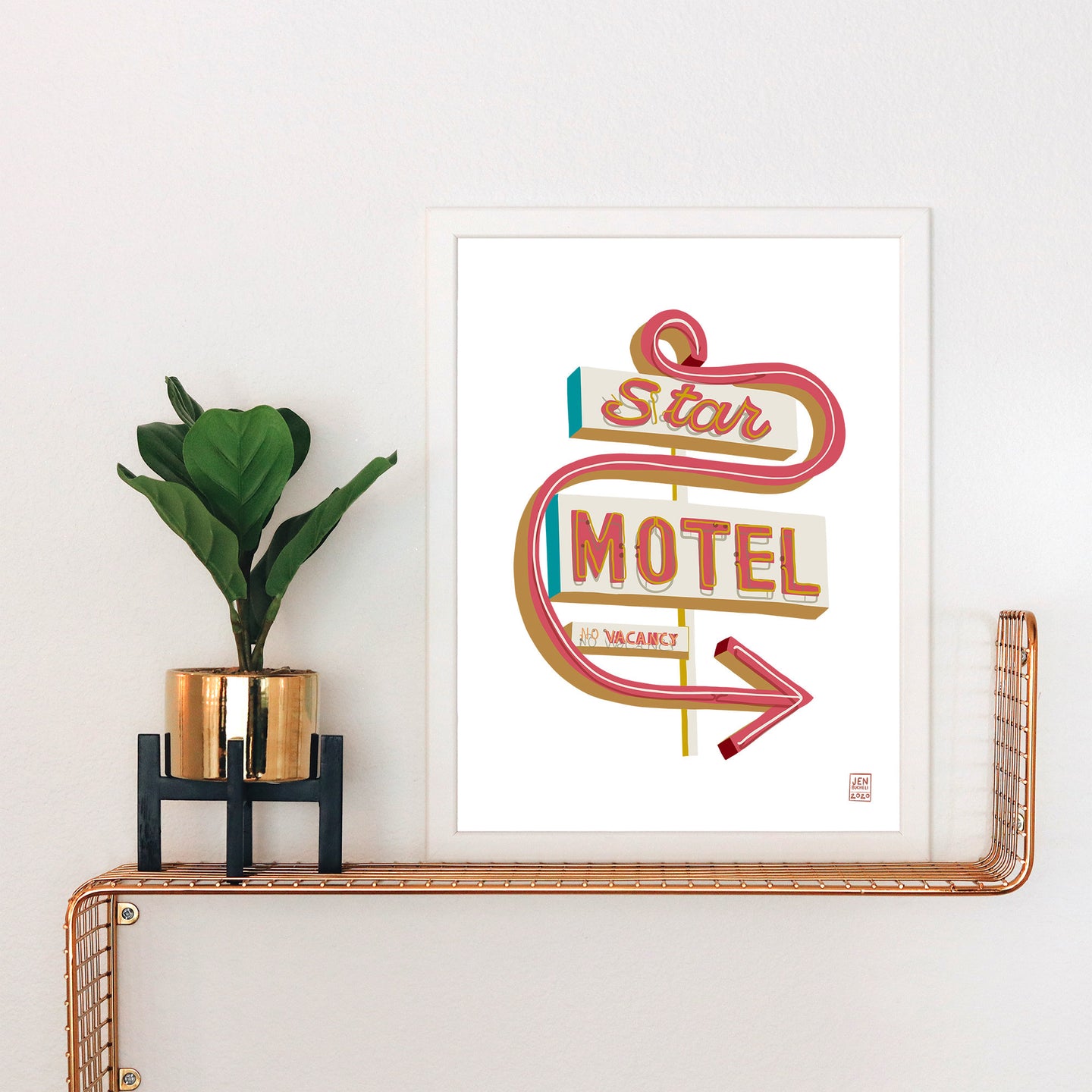 Star Motel Vintage Sign Art Print