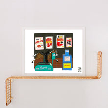 Load image into Gallery viewer, Sandy the Horse Outside the Supermarket Art Print
