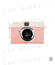 Load image into Gallery viewer, Pink Vintage Camera Art Print
